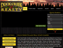 Tablet Screenshot of duckcreekrealty.com